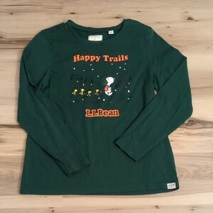 EUC L.L. Bean x Peanuts Women's Long Sleeved Shirt Size Large